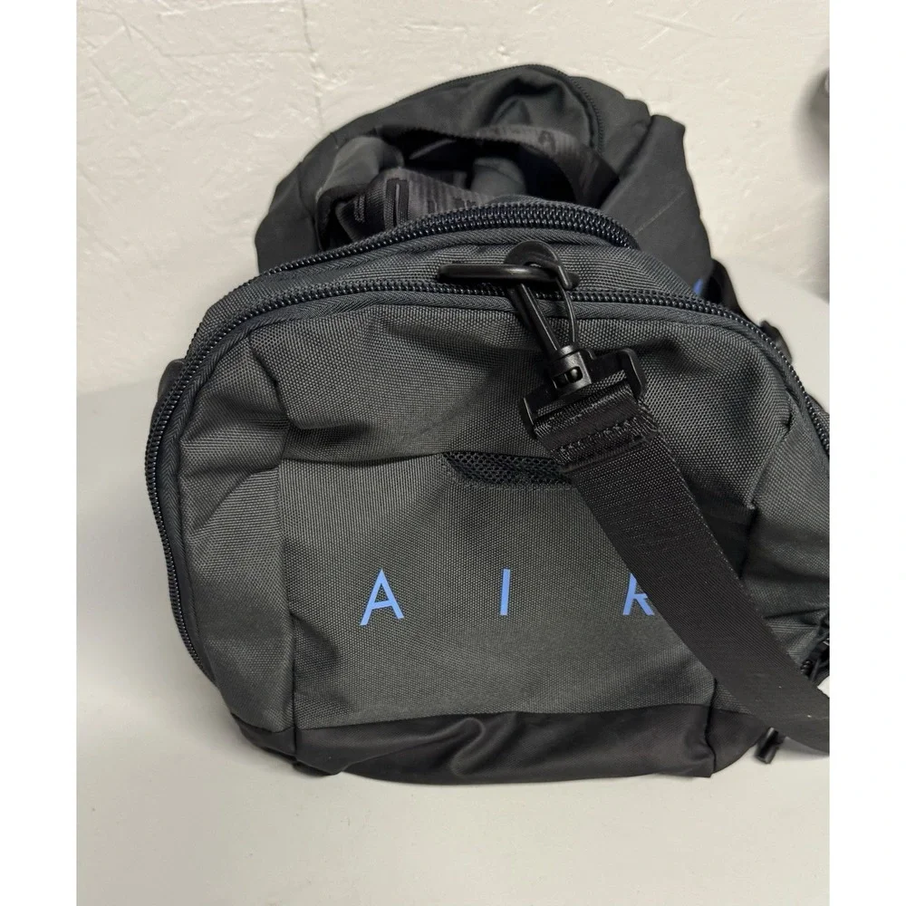 Nike Air Jordan Duffle Bag Small 16x8 Gray Blue Jumpman Gym Training Basketball